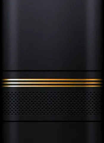 Черно золотистый смартфон