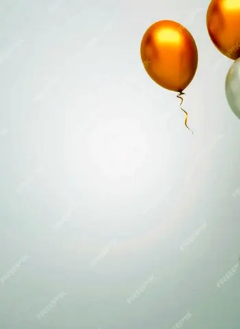 Фон с золотыми шарами на день рождение